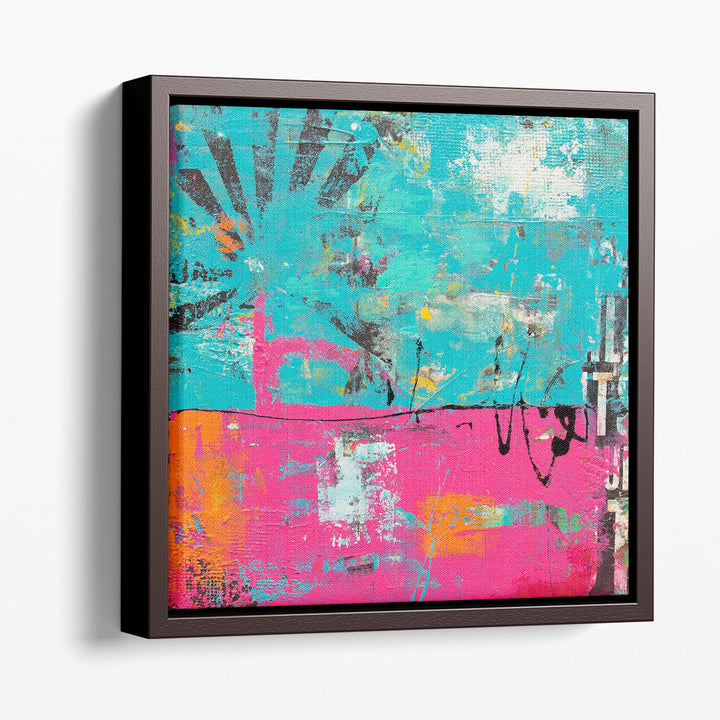 minimalist art prints – clean blue accent lines