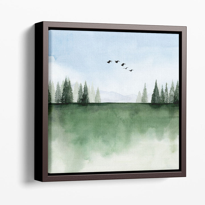 Green watercolor prints nature inspired