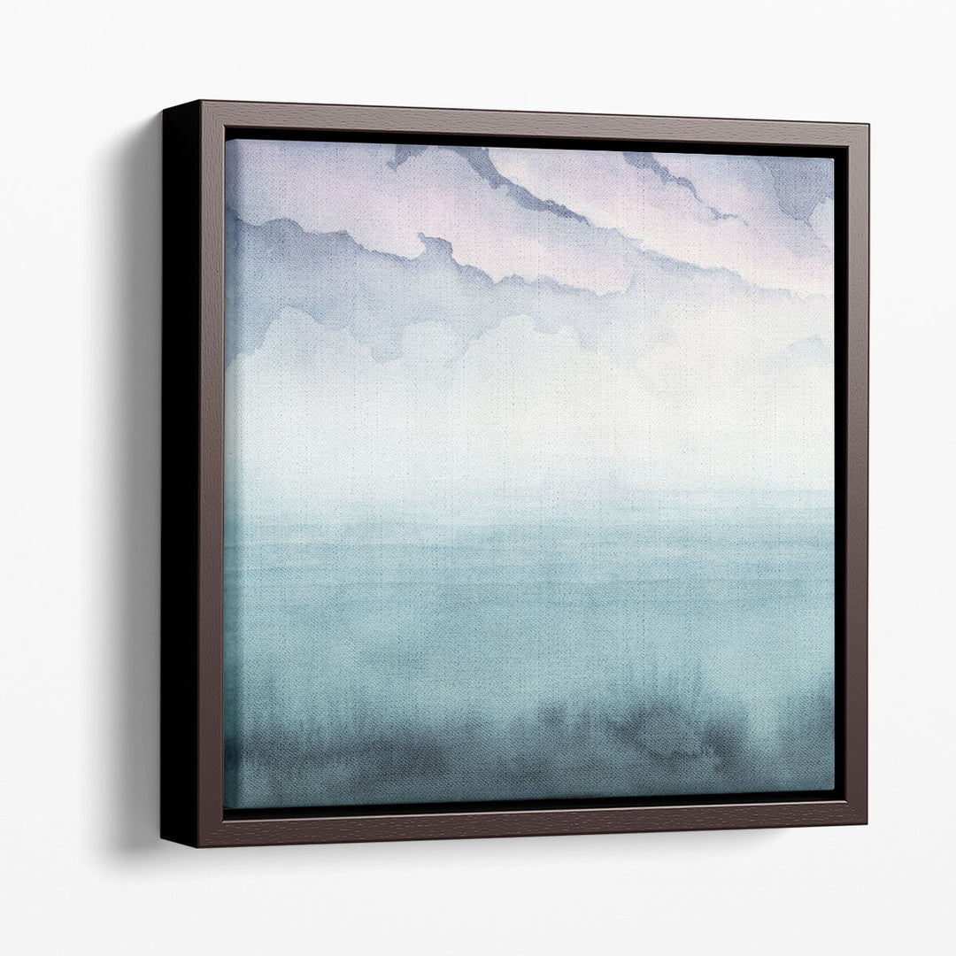 Large Abstract Canvas Art – muted watercolor with layered texture