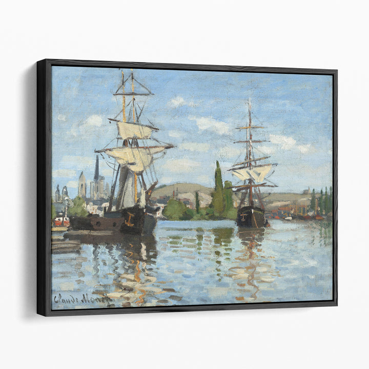 Ships Riding on the Seine at Rouen by Claude Monet, 1872–1873 - Canvas Print Wall Art