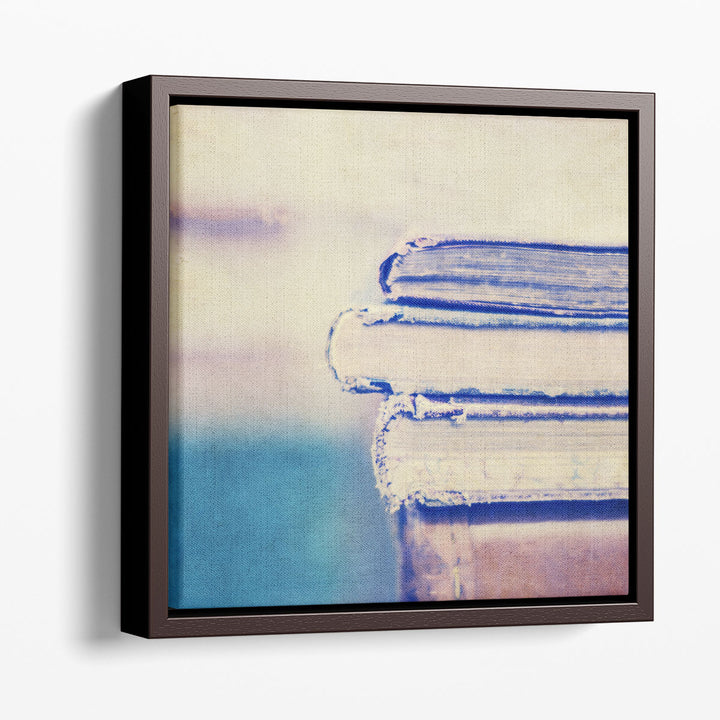 Book lover's décor with stacked novels
