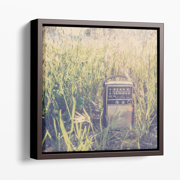 Music lover's canvas art with vintage instrument