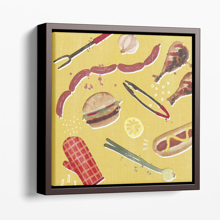 canvas prints for kitchen – cooking utensils motif