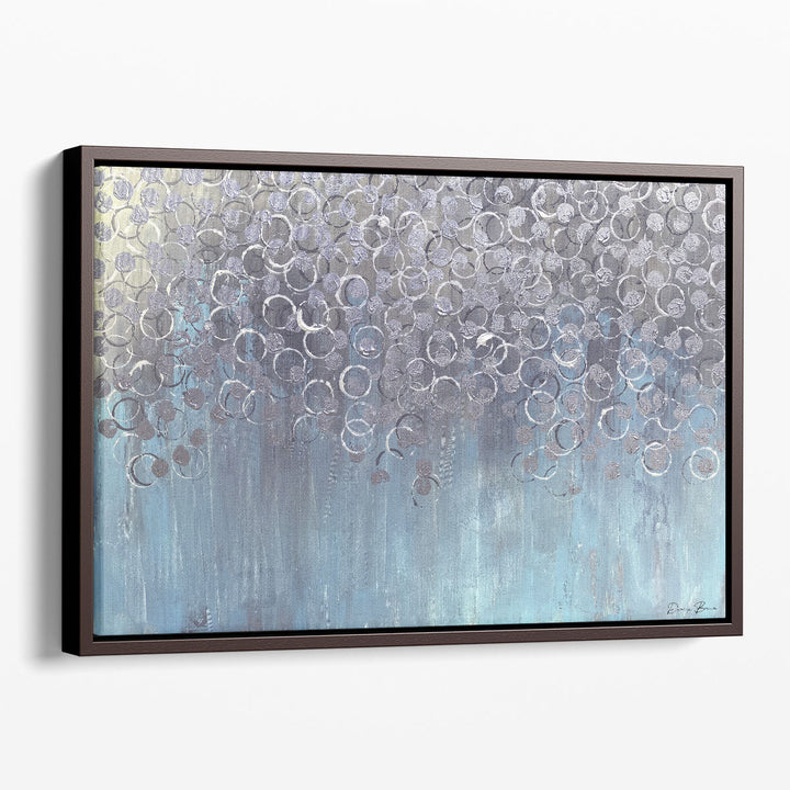 Abstract wall art geometric blue gray shapes
