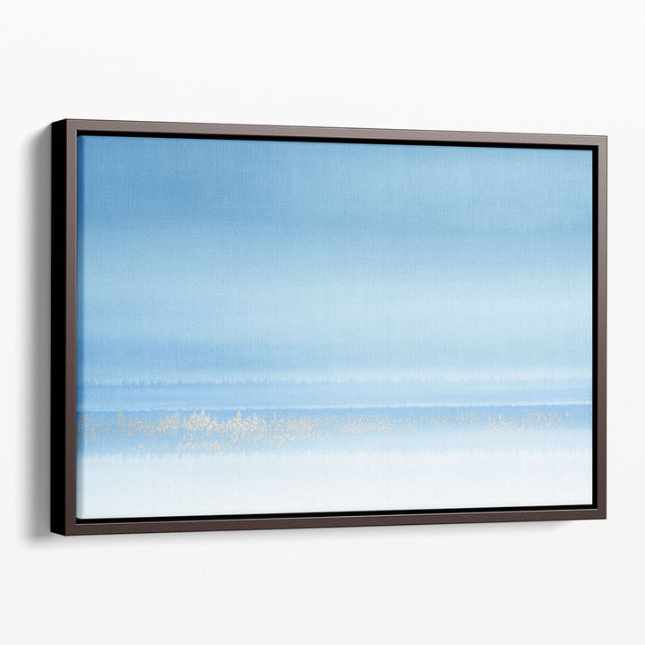 Minimalist wall decor in solid blue tones