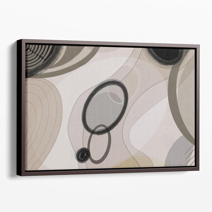 Abstract geometric wall art in earthy tones
