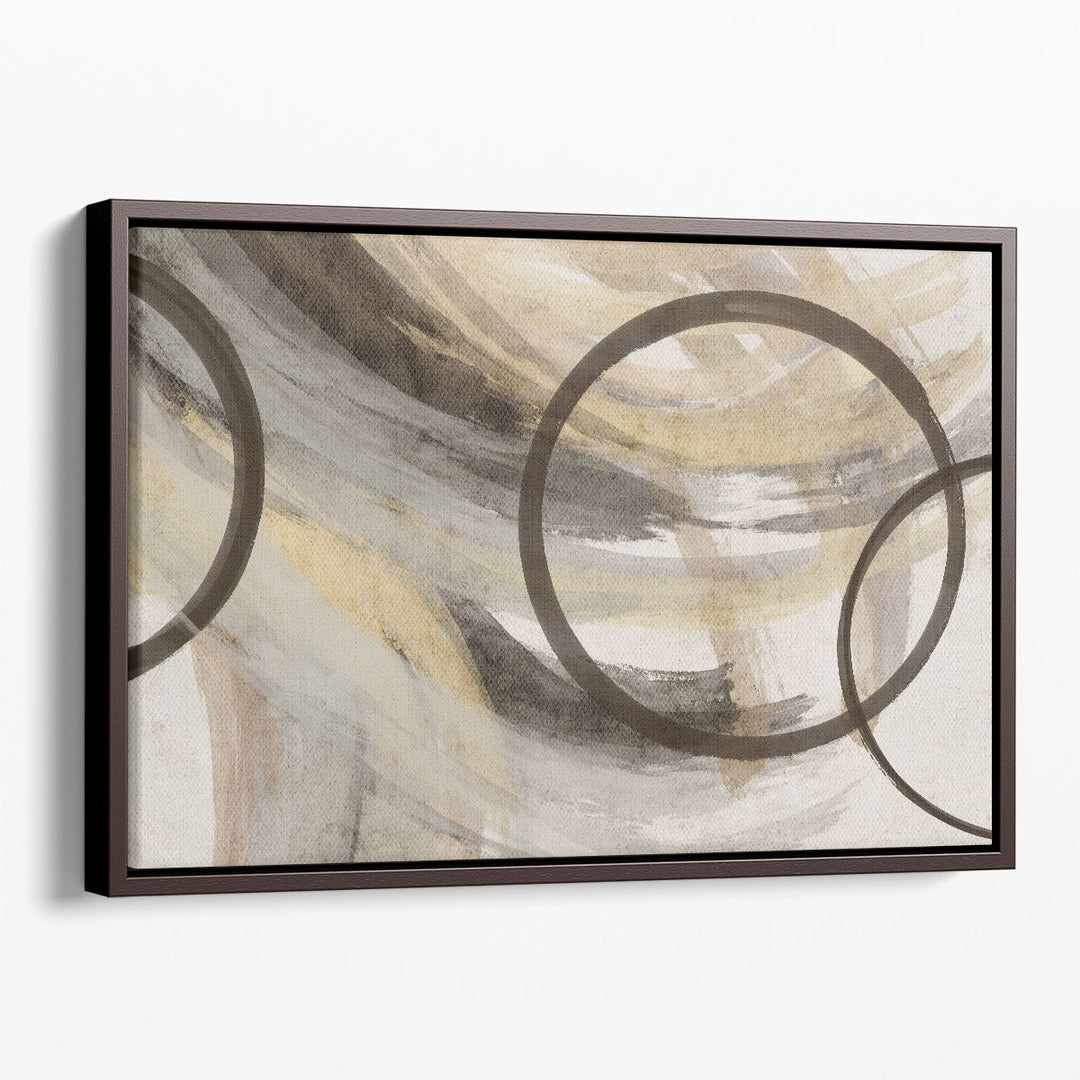 Framed Abstract Wall Art neutral shape design