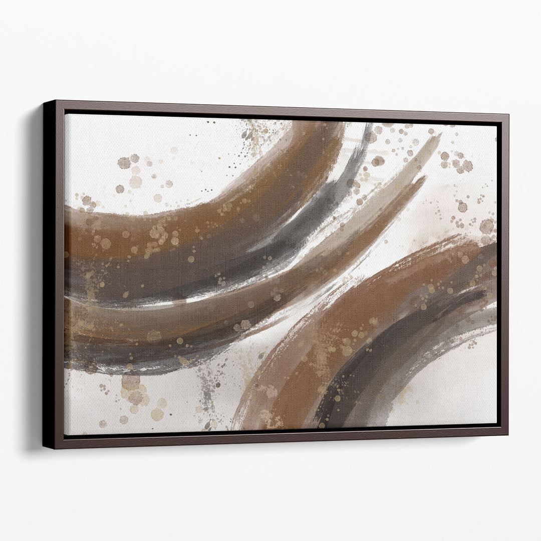 Abstract Canvas Wall Art fluid brown texture