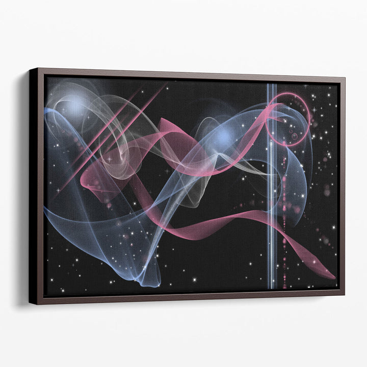Contemporary Wall Art blue pink accents