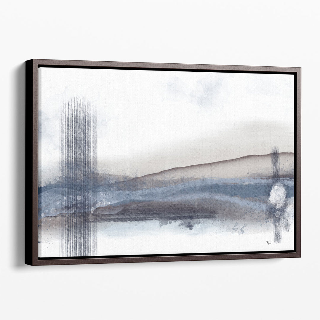 Abstract canvas prints in blue and brown