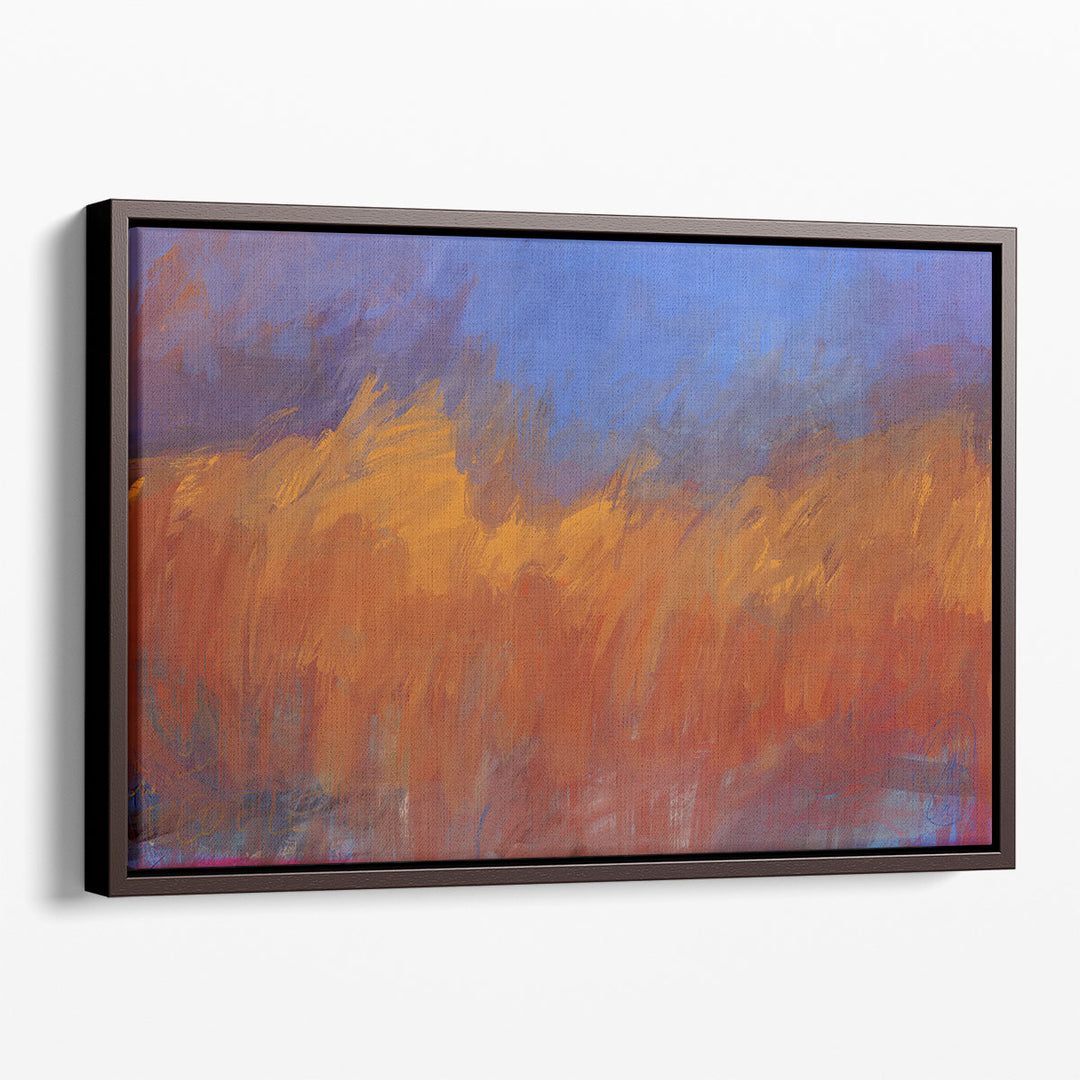 Large Framed Abstract Wall Art – dramatic forest-inspired brushstrokes