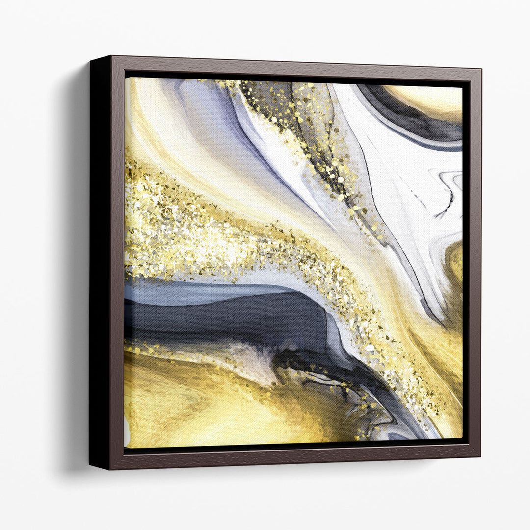 glitter canvas art – metallic shimmer detail