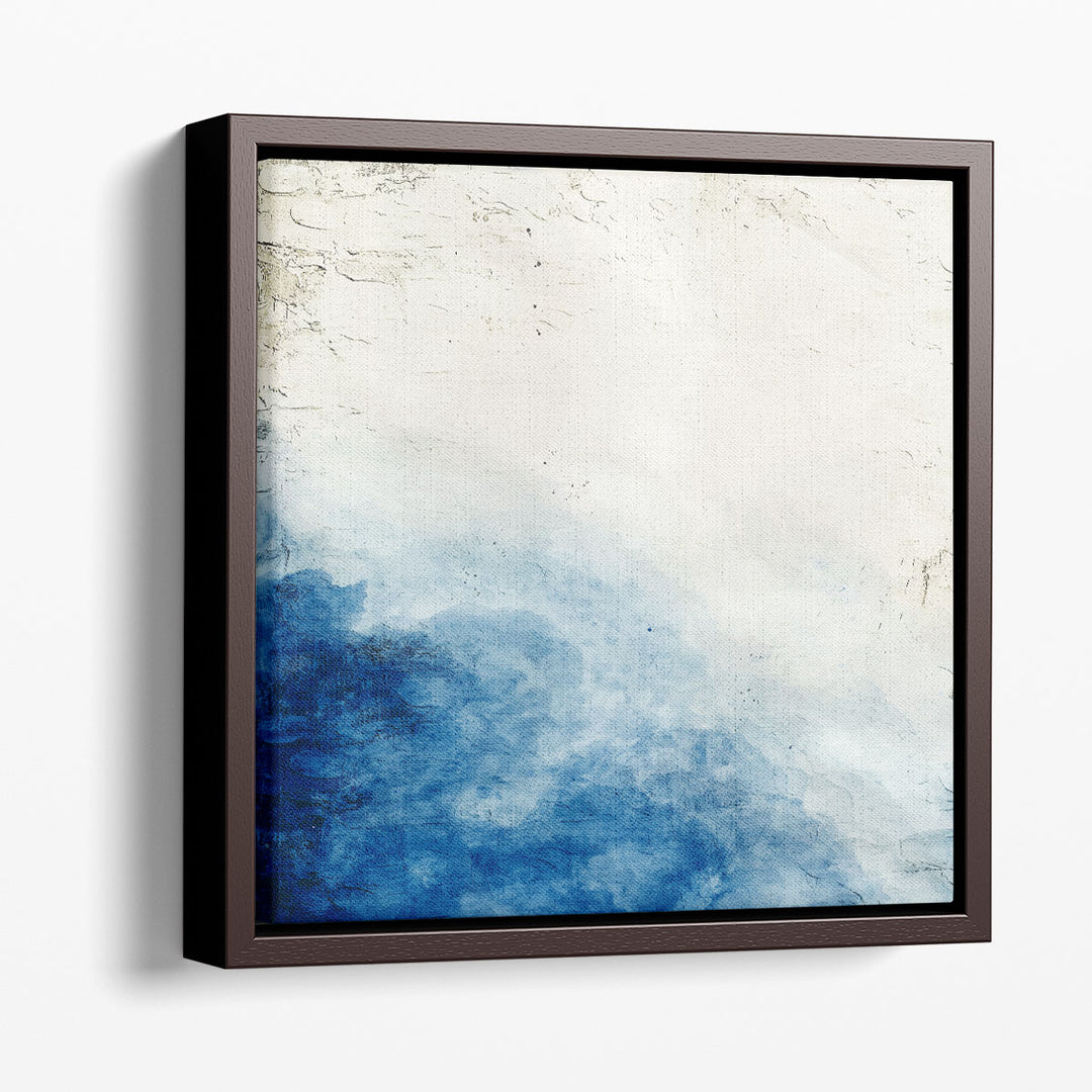 minimalist prints – clean white blue forms