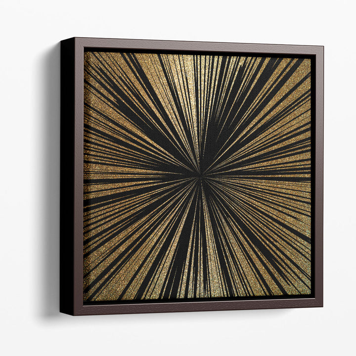 line art prints – minimalist gold lines on black