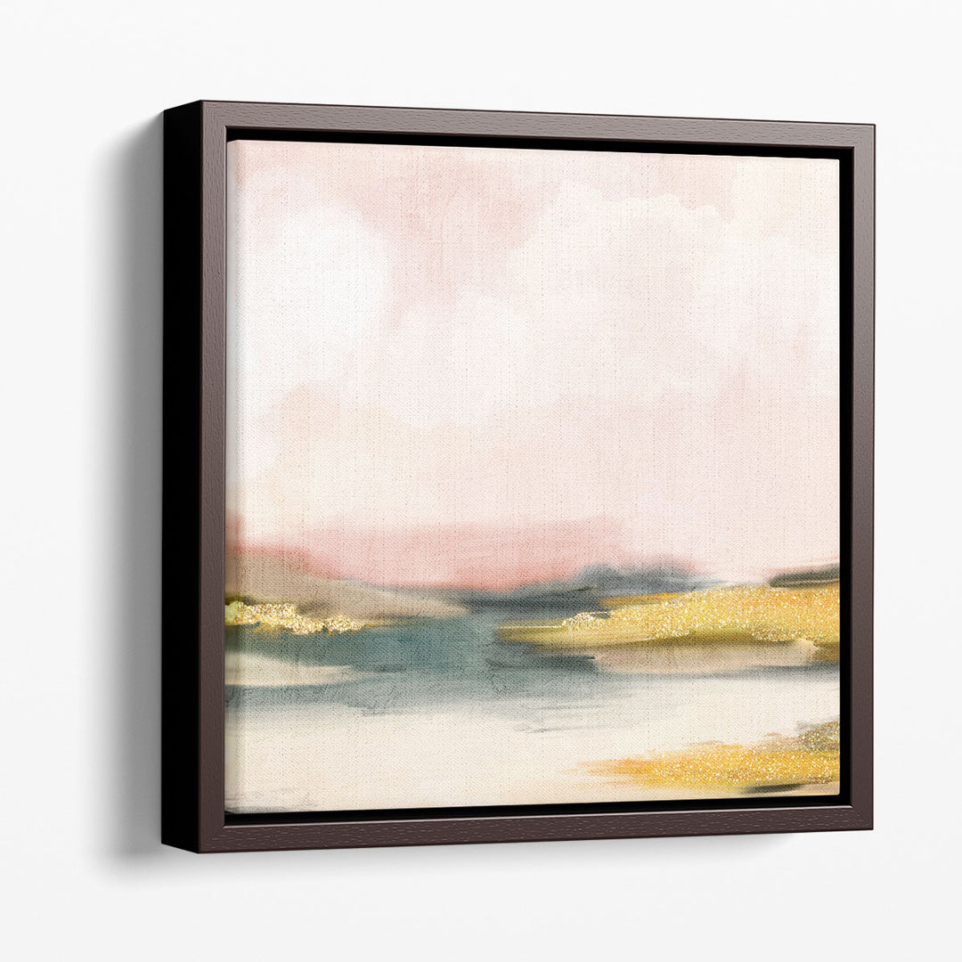 minimalist wall art – simple yellow and pink strokes