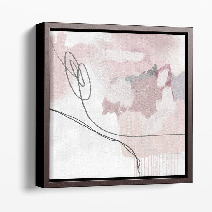 Neutral Abstract Wall Art – soft pink watercolor shapes