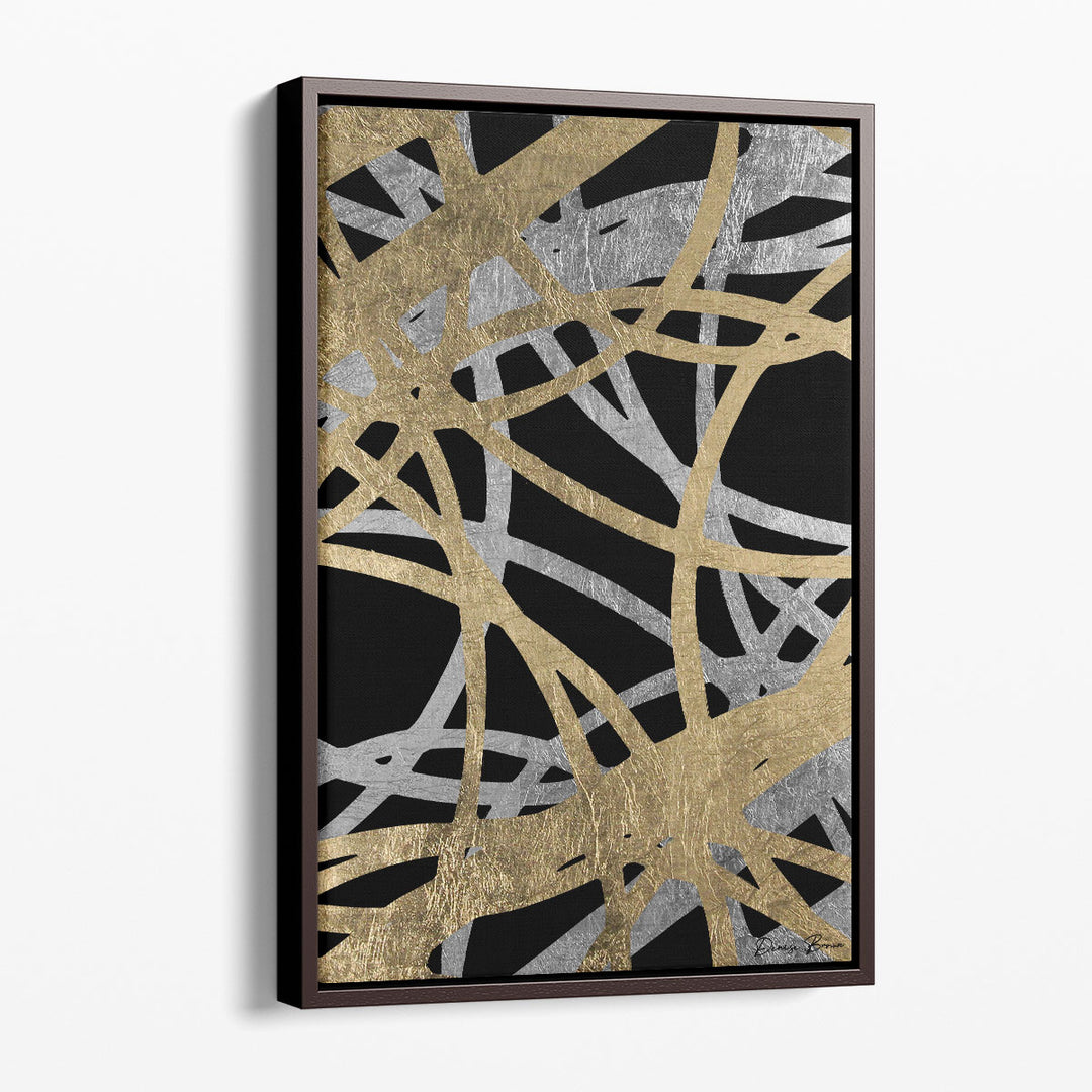 black gold wall art metallic accents