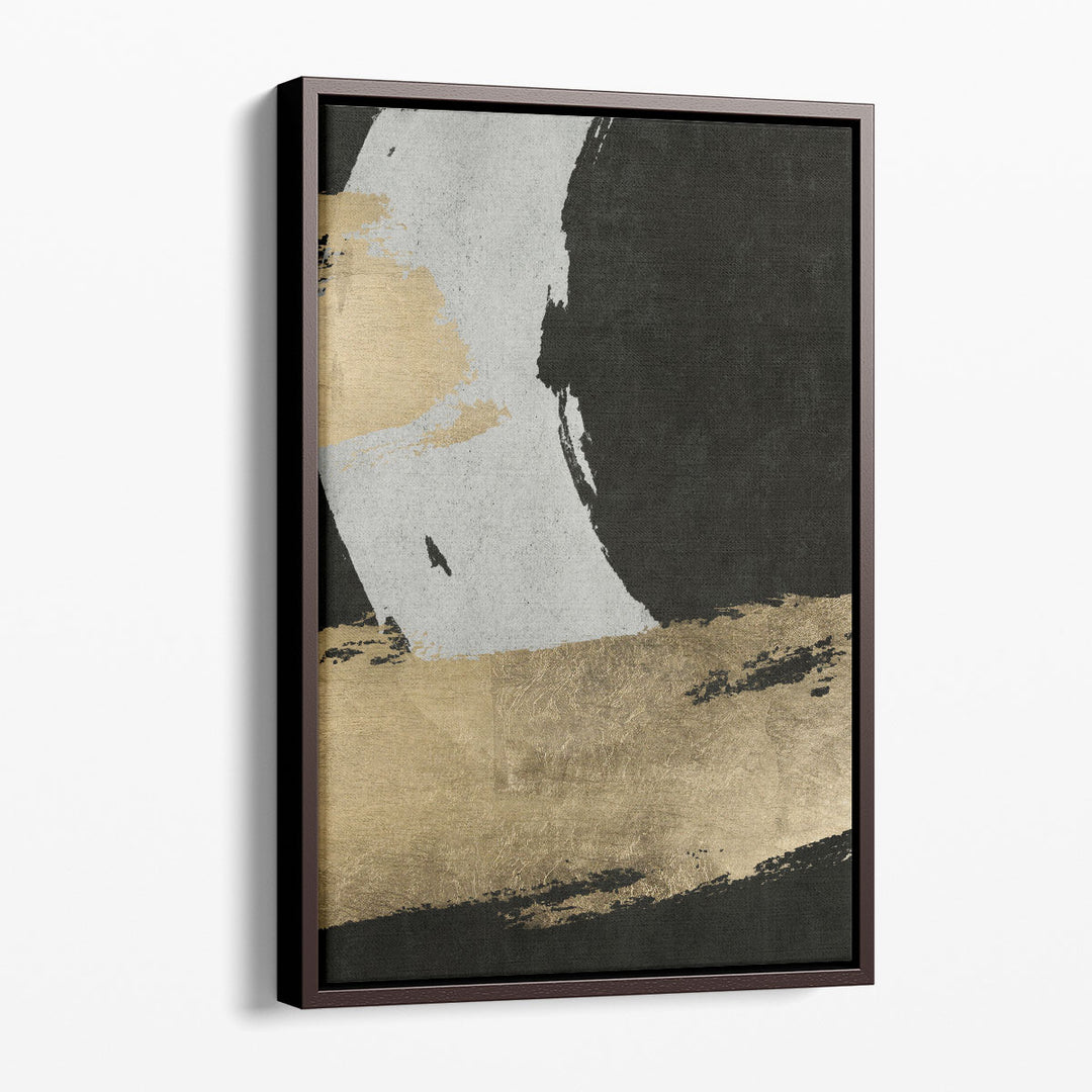 Minimalist Abstract Canvas Art bold gold lines