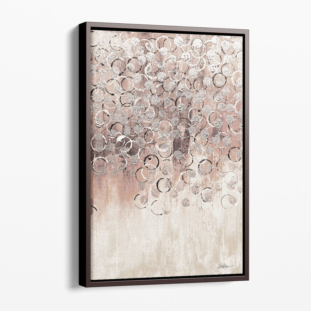 Abstract rain wall art delicate droplet pattern