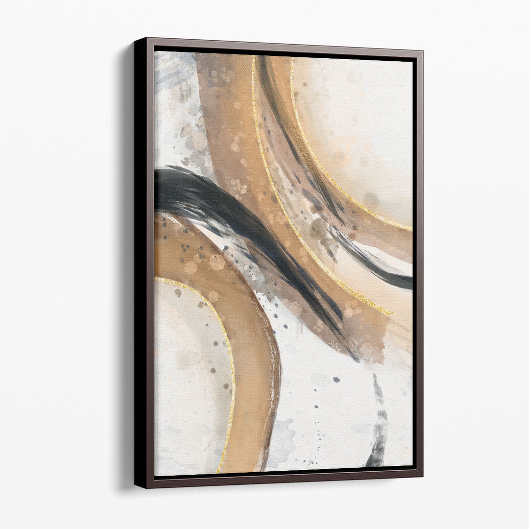 minimalist wall art – simple brown arc canvas
