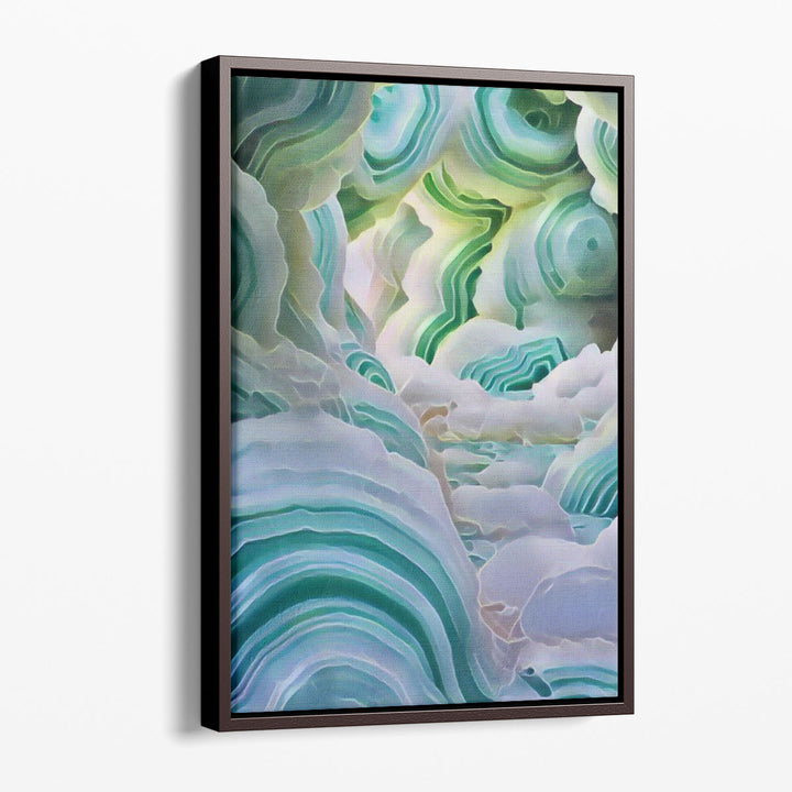 Abstract Art Prints organic neutral blue pattern