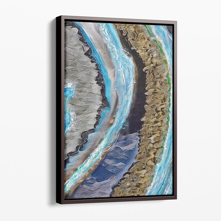 Marble wall decor luxurious blue gold texture