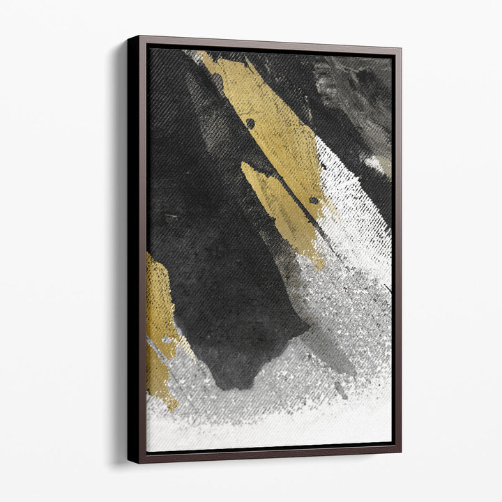 Framed Abstract Wall Art dynamic brushstroke design