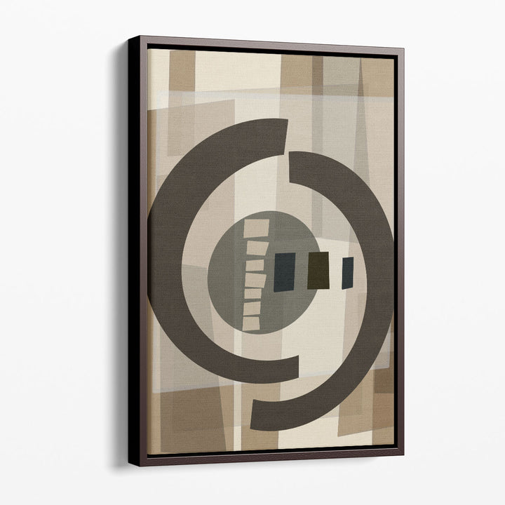 geometric art prints brown circle pattern