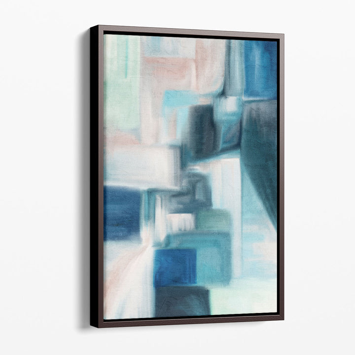 blue artwork serene oceanic brushstroke design