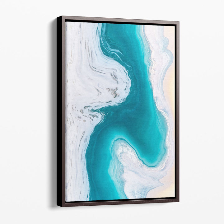 minimalist art prints – simple blue form on white