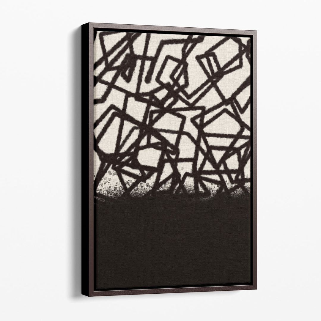 Abstract Canvas Art bold monochrome canvas