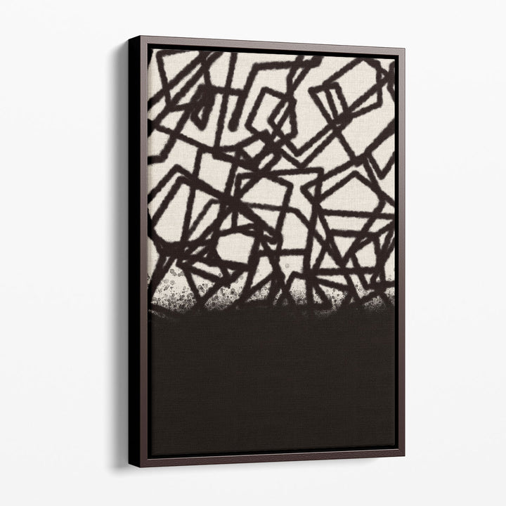 Abstract Canvas Art bold monochrome canvas