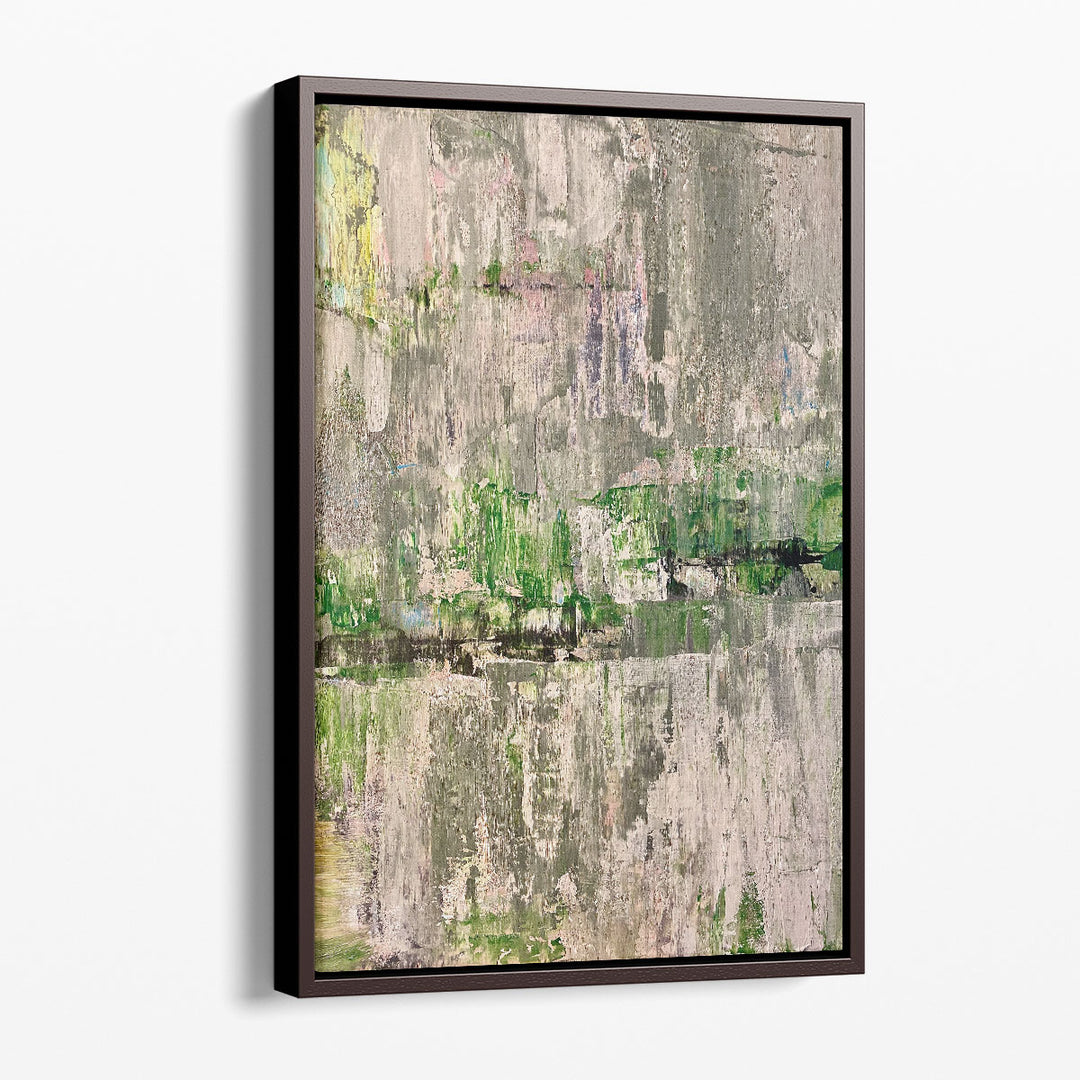 gray canvas wall art serene geometric print
