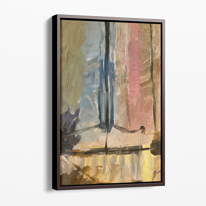 textured canvas art – layered brushwork detail