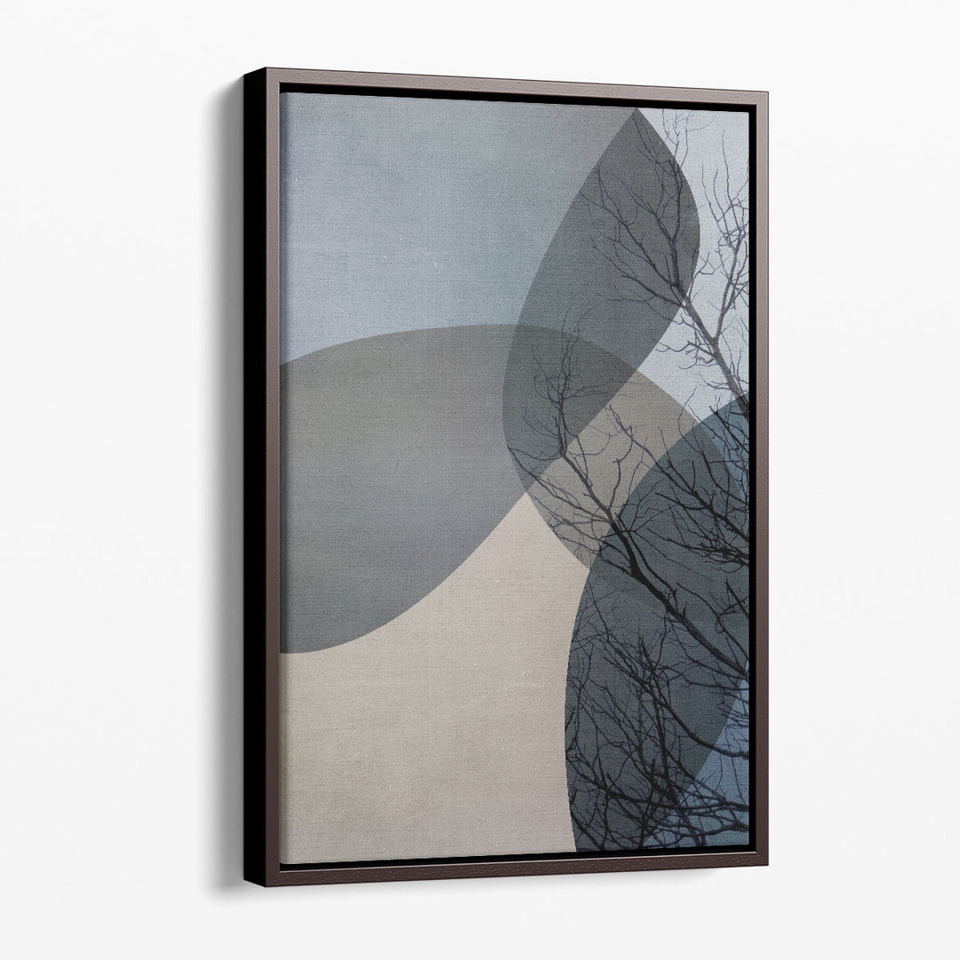tree wall art – minimalist silhouette on gray