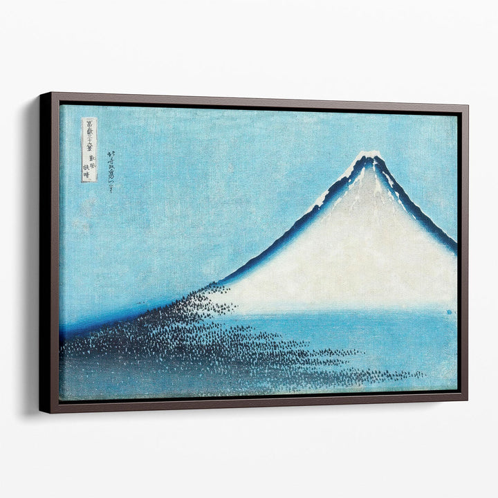 Blue mountain minimalist wall art with serene design