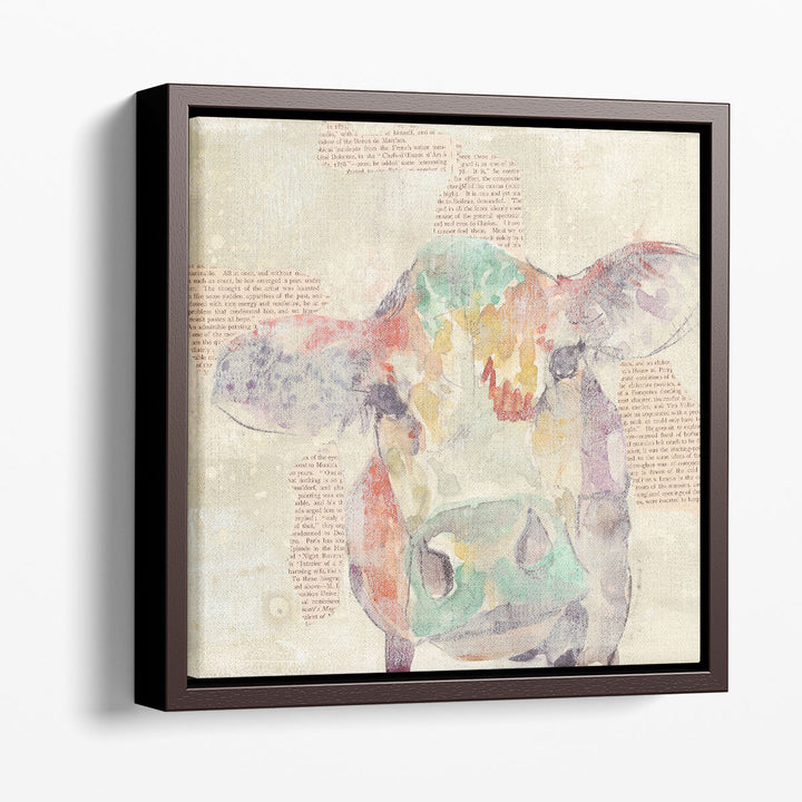 Watercolor Animal Art Prints delicate cow portrait