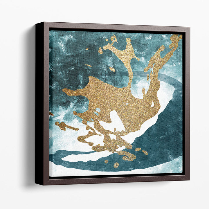 gold framed art elegant metallic frame detail