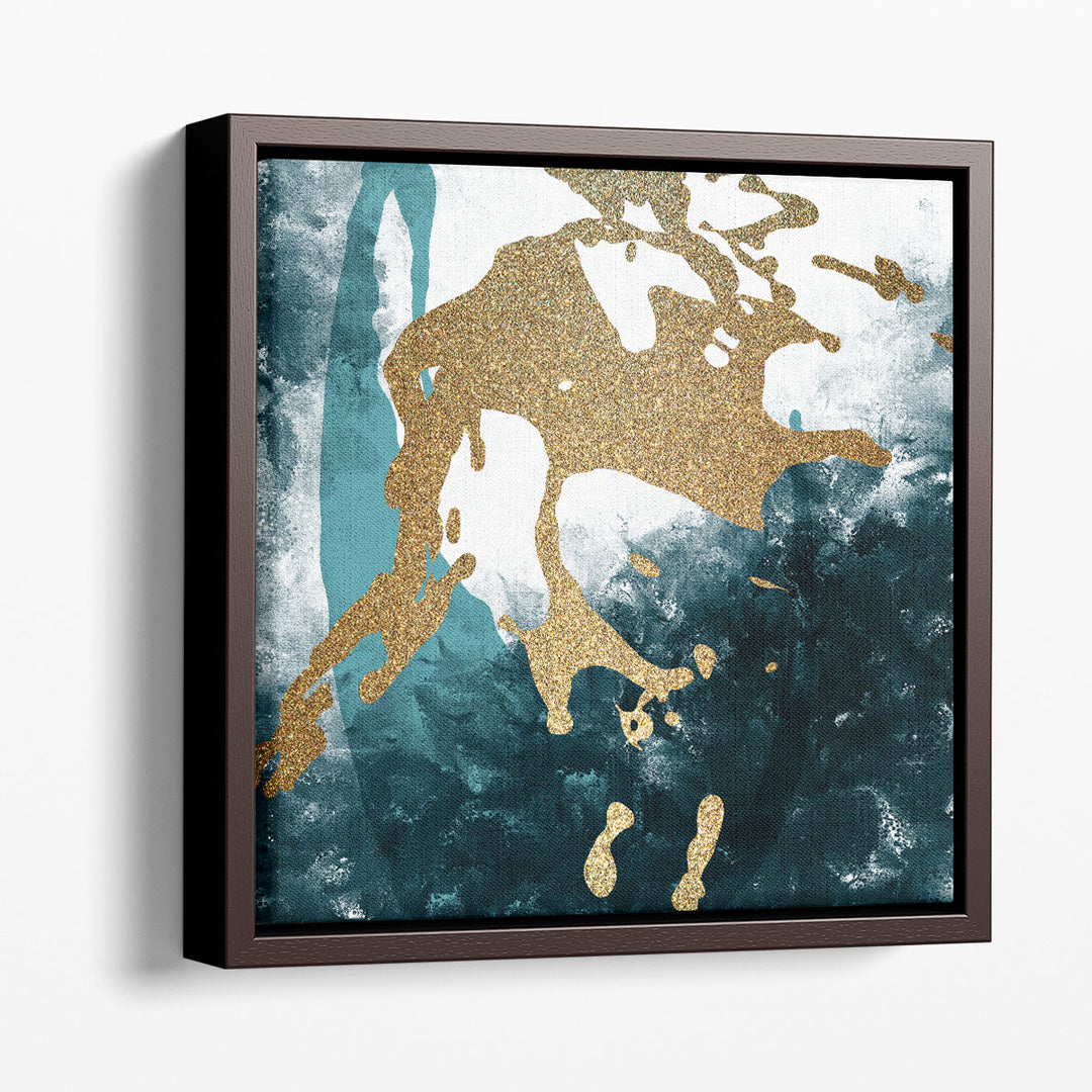 gold framed art textured metallic sheen