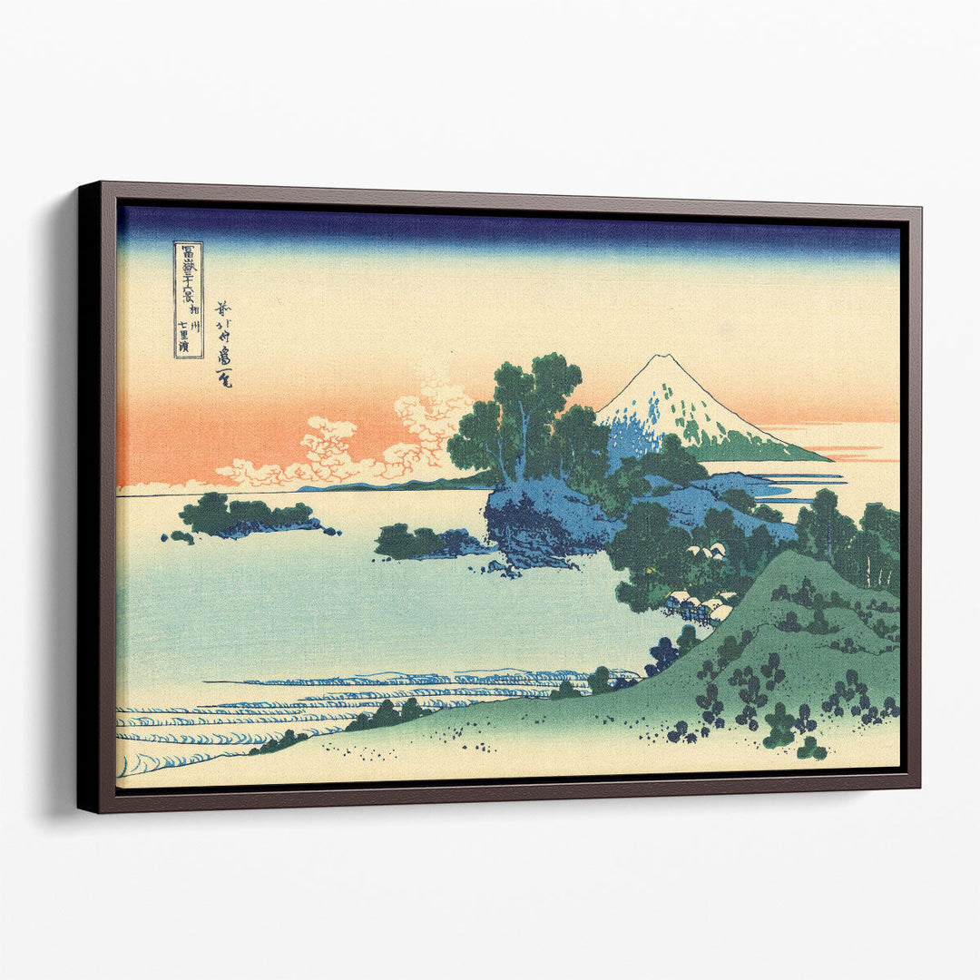 Shichiri Beach in Sagami Province - Canvas Print Wall Art