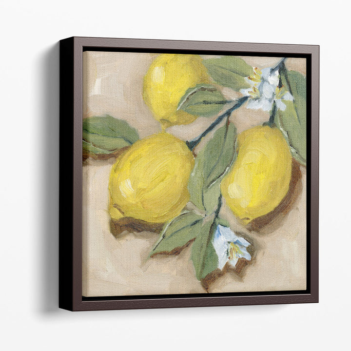 kitchen artwork – citrus on neutral canvas