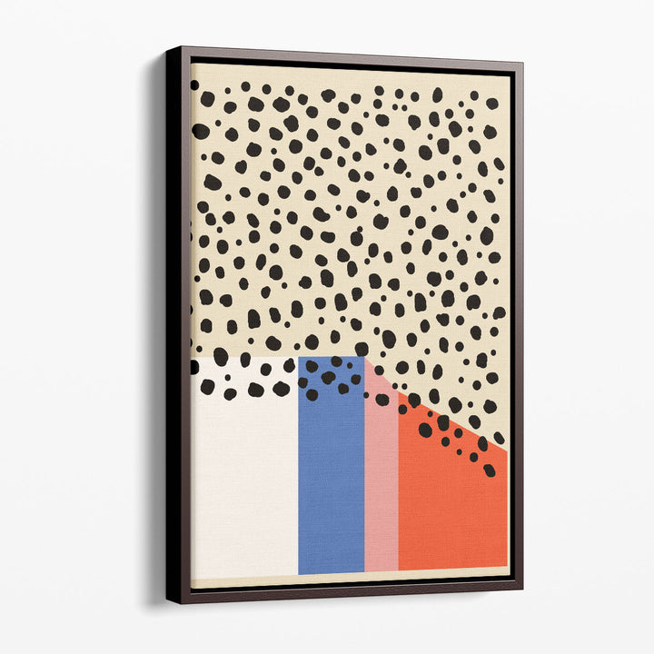 Contemporary Abstract Prints fluid beige black red shapes