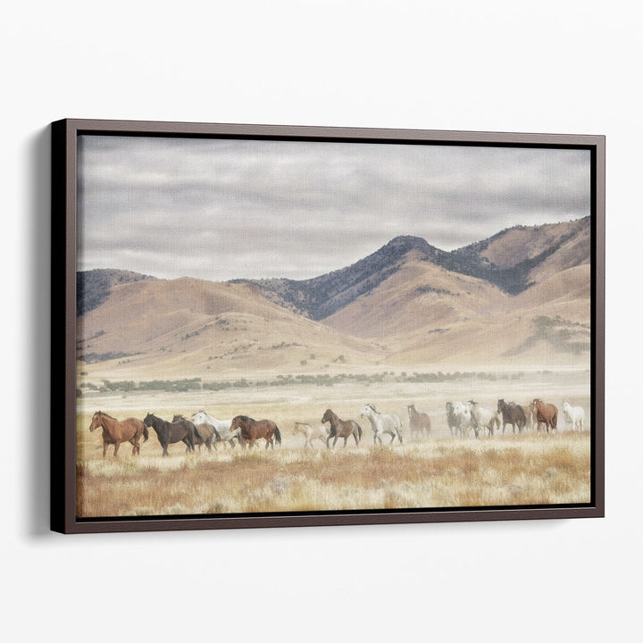Mountain wall decor with scenic peaks