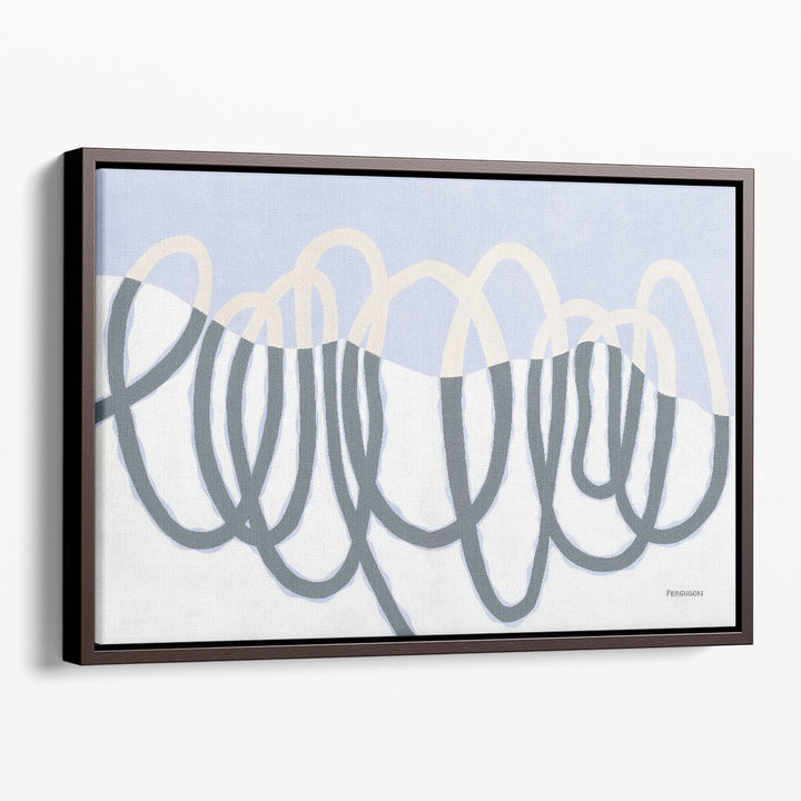 Modern Abstract Wall Art blue gray composition