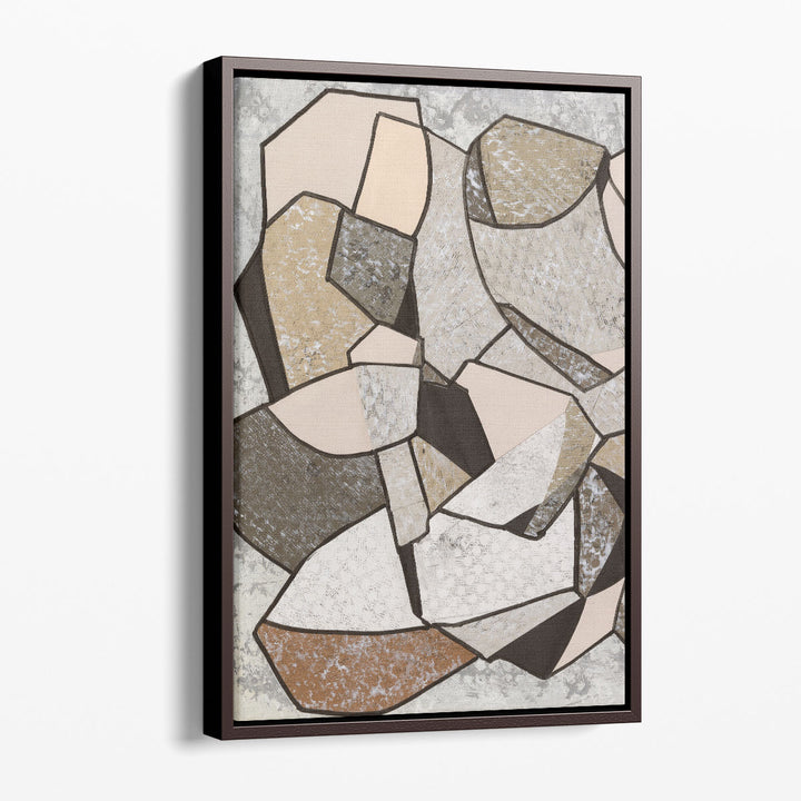 Cubism Modern Wall Prints – structured modern shapes in neutral palette