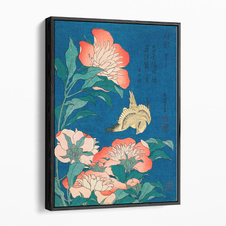 Peonies And Canary, 1833 - Canvas Print Wall Art