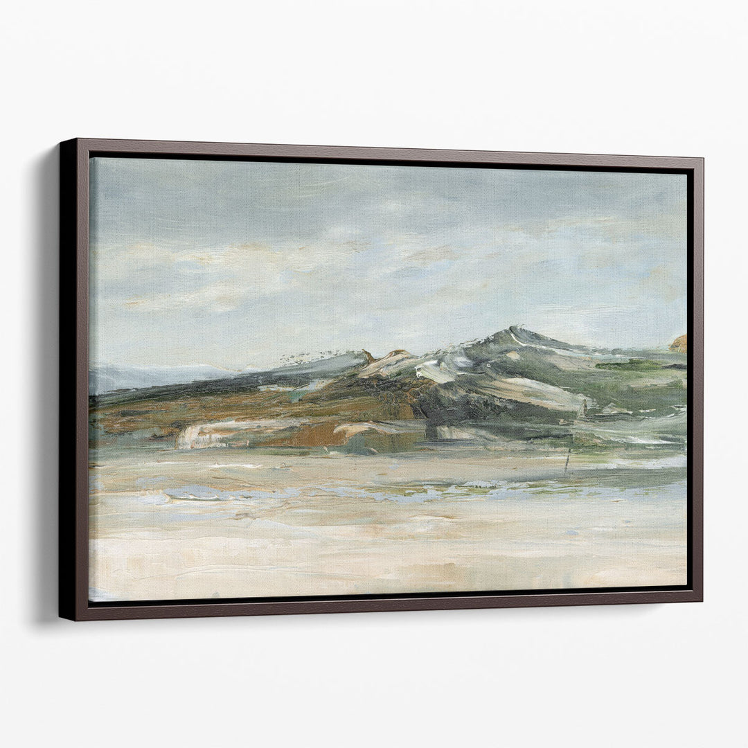 Mountain wall decor in gray shades