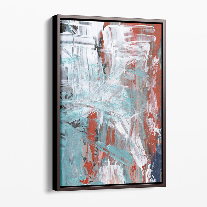 Framed Watercolor Painting – minimal brushstrokes in warm tones