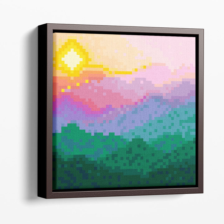 Fantasy mountain wall art with vivid details