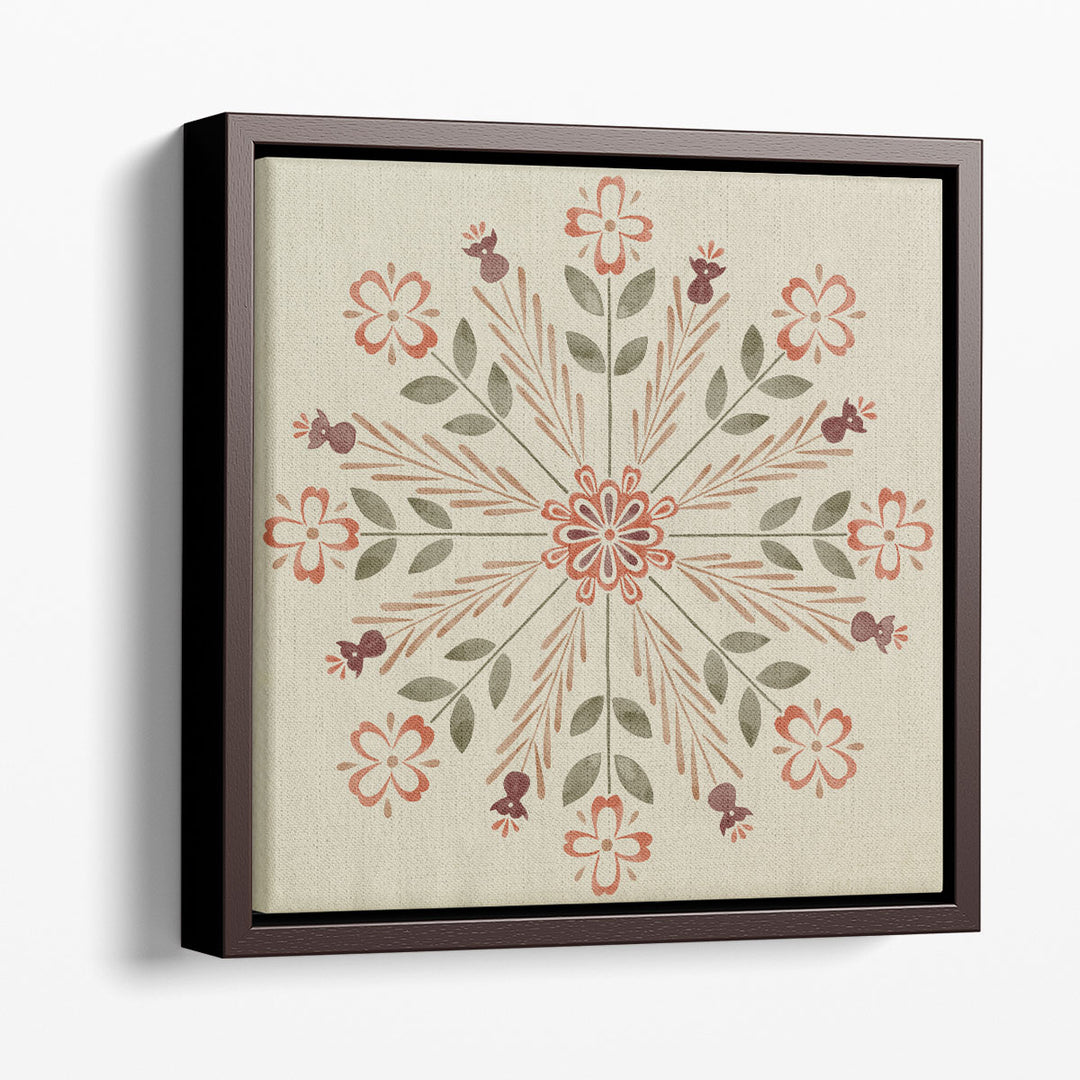 Folk Snowflakes IV - Canvas Print Wall Art